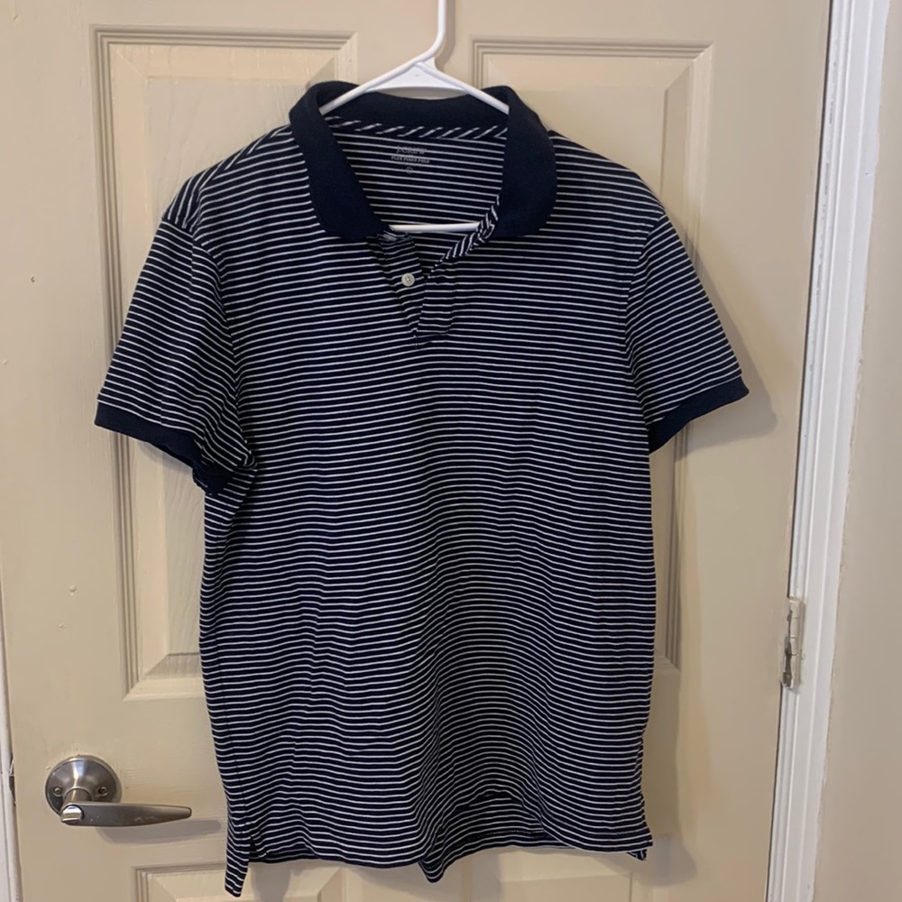 Striped Polo j crew size Large